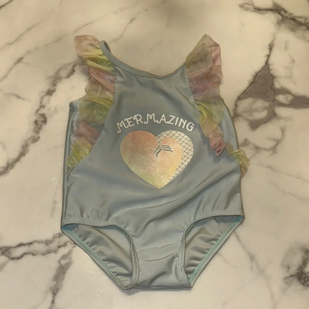 First Impressions Pastel Swimsuit with Ruffles